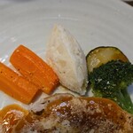 キッチン ブルー グローブ - 備え付け野菜のアップ