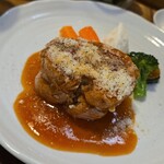 キッチン ブルー グローブ - 反対側から、ブラットオレンジソースはタップリ！