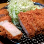 とんかつ 檍 - ミックスカツ定食(ロース、ヒレ)2,000円
