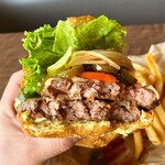 Teddy's Bigger Burgers - Double Burger $13.99
            Volcano Style +$3.49