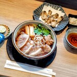 江戸そば マルノ - 鴨南蛮＋小粒カキ天