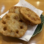 たかい - れんこん肉詰め揚げ
