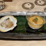 キリュクリュ - つきひ貝、雲丹と百合根のムース