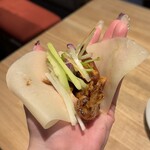 焼鳥 ふくなが - 鶏の皮 北京ダックSTYLE