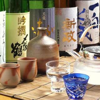 なるべく他店にない珍しい日本酒を厳選！約25種常備！