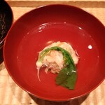 伯雲 - 兵庫県浜坂の松葉蟹の真薯のお椀