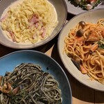 PISOLA 鈴鹿中央通店 - カルボナーラ、マルゲリータ、イカスミ、美味ッ(*´༥` *)