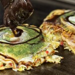 お好み焼き ふじや - 店長の美しい仕上げ方も   好きゃねん