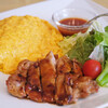 ベラージュ - ご褒美ランチ 2800円 のオムライス、チキン照り焼き、サラダ、デミグラスソース