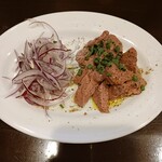 バルひげ - 鳥レバーの低温調理５５０円＋税