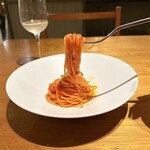 ドンブラボー - カレッティエッラ
      （アラビアータに愛媛のぽんぽこランド、国産レモンの皮を入れたパスタ）