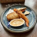 バルバルキッチンアメリ - ランチ：ビーフポテトコロッケ＆有頭海老フライ(¥1,400)