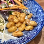 アルプスごはん - 朝のアルプスごはん(\1,500)　小倉大豆（バジルクラブ鈴木さん）のスパイシー炒り漬け