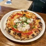 パラダイス ピザ - 季節のピザで一番、間違えなく冬のピザでは一番旨い白子のマリナーラのお姿