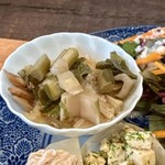 アルプスごはん - 朝のアルプスごはん(\1,500)　自家製なめたけ・すんき