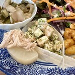 アルプスごはん - 朝のアルプスごはん(\1,500)　高野豆富のゴマのり味噌和え