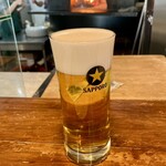 パラダイス ピザ - こちらの黒生はほんとに美味い！　鮮度管理（＋注ぎ方）が良い証拠　今日は4杯頂いた～