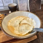 アルプスごはん - 朝のアルプスごはん(\1,500)　中葉春菊（SASAKI SEEDS）のおはよう水餃子・黄金かぶとじゃがいもと玉ねぎのスープ