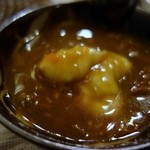 朱鞠内湖そばの花 -  蕎麦がきはカレー味で