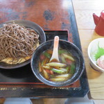 音威子府食堂 - 鴨南蛮そば(冷)とミニ丼　1,350円