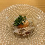 鮨 つどい - 太刀魚ユッケ