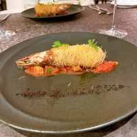 ヴィア トスカネッラ - Antipasto② カダイフフリット クマエビ ホタテ 生ハム プッタネスカ