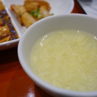 碧麗春 - （2014/4月）2種おかず定食の玉子スープ