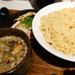 ラーメン 亀徳 - 名古屋コーチンつけ麺並+味タマ♪