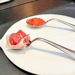 ベルエキップ - 梨のタルトとトマトソース