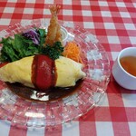 ウエストハウス - オムライスランチセット(1280円)