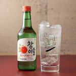 とん豚テジ - コリアンハイボール（グレープフルーツ）