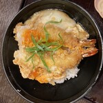 Sanuki Ya Ekikita Ten - ・天婦羅蓋飯套餐的天婦羅蓋飯～這裡的天婦羅蓋飯是蛋花天婦羅蓋飯。