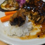 キッチン ブルー グローブ - 次はご飯へ乗せて