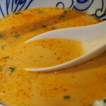 弘明寺丿貫 - 冷やし鮟肝蕎麦の底に残ったスープ