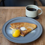 ORAND - クレープ シトロン（850円） デカフェ エチオピア（600円）