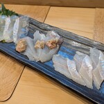 越中屋  - かわはぎと平目と生穴子薄造り