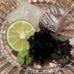 日本料理 晴山 - たちうおのやきしも造り、ほしがれいのお造り