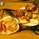 ススキノデパート - 海鮮焼きのホタテ・鮑・ハマグリ・海老
