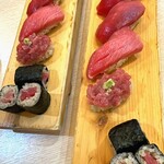 すし遊館 あさひLECT店 - マグロの五種盛り