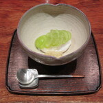 草庵 鍋島 - 自家製アイスクリーム(甘酒と甘酒と塩のミルクアイス)