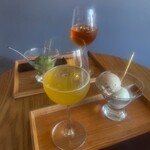 LoTa森田屋 - 発酵茶(柚子ブレンド)＆焙じ茶と干柿アイス＆木次牛乳(スイスブラウン種)のアイス！