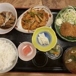 和楽亭 澤 - 日替り定食3点盛り 1,000円