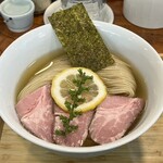 ユナイテッド ヌードル アメノオト - 昆布水つけめん（醤油） 1120円
                                麺増し+100g 120円