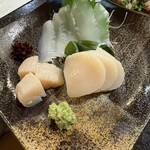 四季の味 小磯 - いかとホタテ刺し