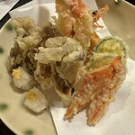 四季の味 小磯 - 車海老と野菜の天ぷら