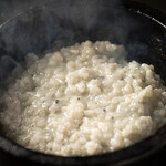 オステリア・エッコ - 石焼きリゾット　おこげと一緒に