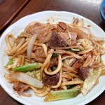 よしむら - ホルモンうどん　ホルモン増し