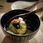 串揚げ 六角亭 中目黒 - 揚げおにぎり茶漬け