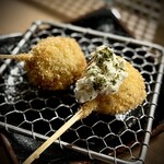 串揚げ 六角亭 中目黒 - メンチ、ほたてタルタル