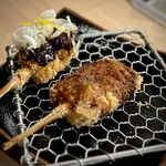 串揚げ 六角亭 - 鶏ネギ味噌仕立て、うなぎ